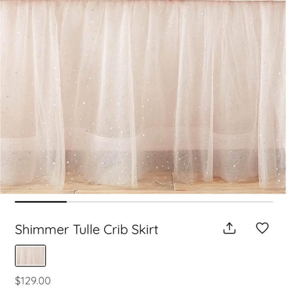 Pottery barn kids tulle crib skirt - Picture 1 of 3